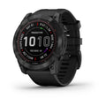 Garmin fenix 7X Sapphire Solar GPS Watch | Black DLC Titanium with Black Band