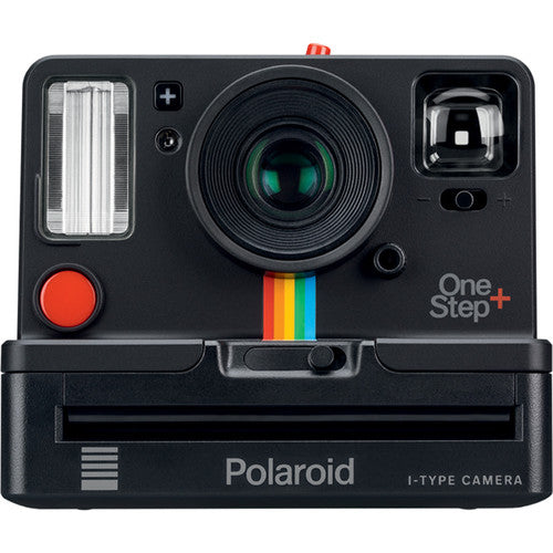 Polaroid Originals OneStep+ Instant Film Camera (Black) with Essential Striker Bundle: Includes – Cleaning Kit, Film (8 Exposures), and Micro Fiber Cloth.
