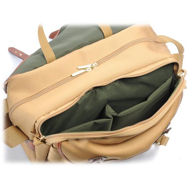 Billingham 445 Camera Bag | Khaki with Tan Leather Trim