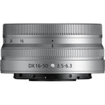 Nikon NIKKOR Z DX 16-50mm f/3.5-6.3 VR Lens | Silver