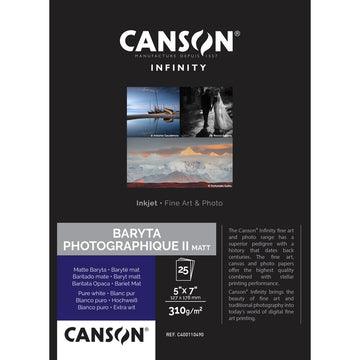Canson Infinity Baryta Photographique II Matte Paper | 5 x 7", 25 Sheets