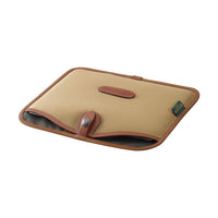 Billingham Tablet Slip | Khaki Canvas & Tan Leather Trim