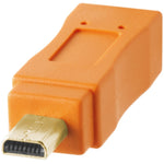 Tether Tools TetherPro USB 2.0 Type-A Male to Mini-B Male Cable | 1', Orange