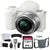 Sony ZV-E10 Mirrorless Camera with 16-50mm Lens |White +  Lowepro Camera Case |Grey + Transcend 64GB Memory Card + Striker Photo Starter Kit (11 Pieces) Bundle