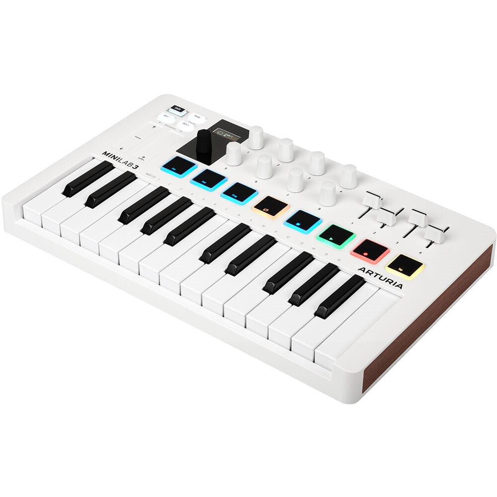 Arturia MiniLab 3 Compact MIDI Keyboard and Pad Controller | White