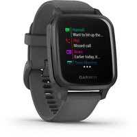 Garmin Venu Sq GPS Smartwatch | Slate Aluminum Bezel, Shadow Gray Case, Silicone Band **OPEN BOX**