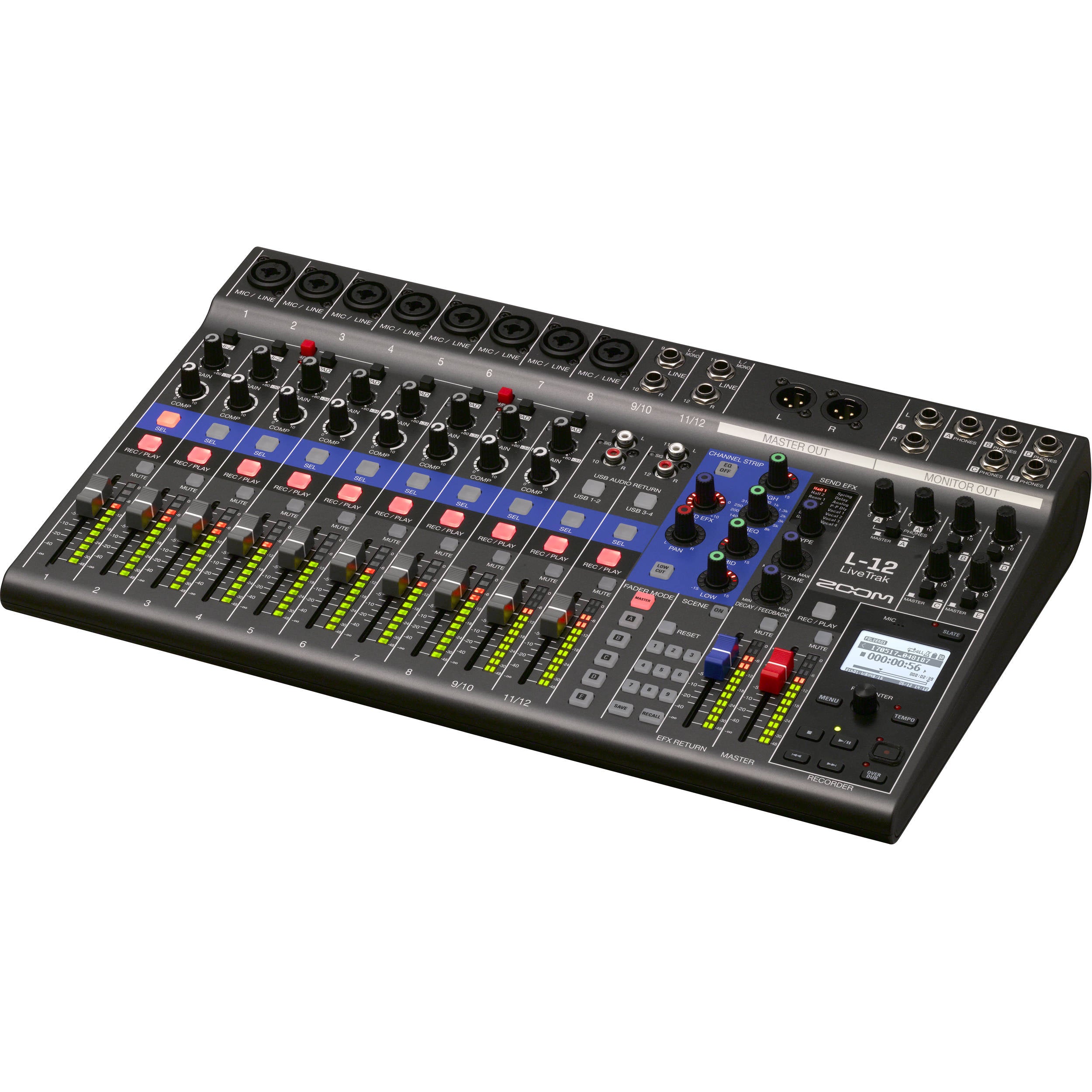 Zoom L-12 LiveTrak 12-Channel Digital Mixer & Multitrack Recorder