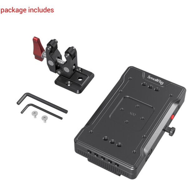 SmallRig V-Mount Battery Adapter Plate with Crab-Shaped Clamp