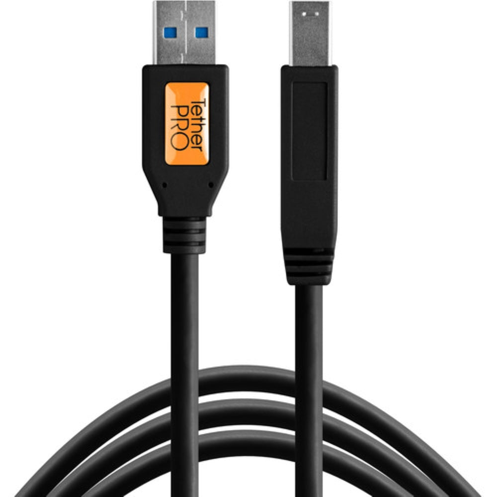 Tether Tools TetherPro SuperSpeed USB 3.0 Male A to Male B Cable | 15', Black