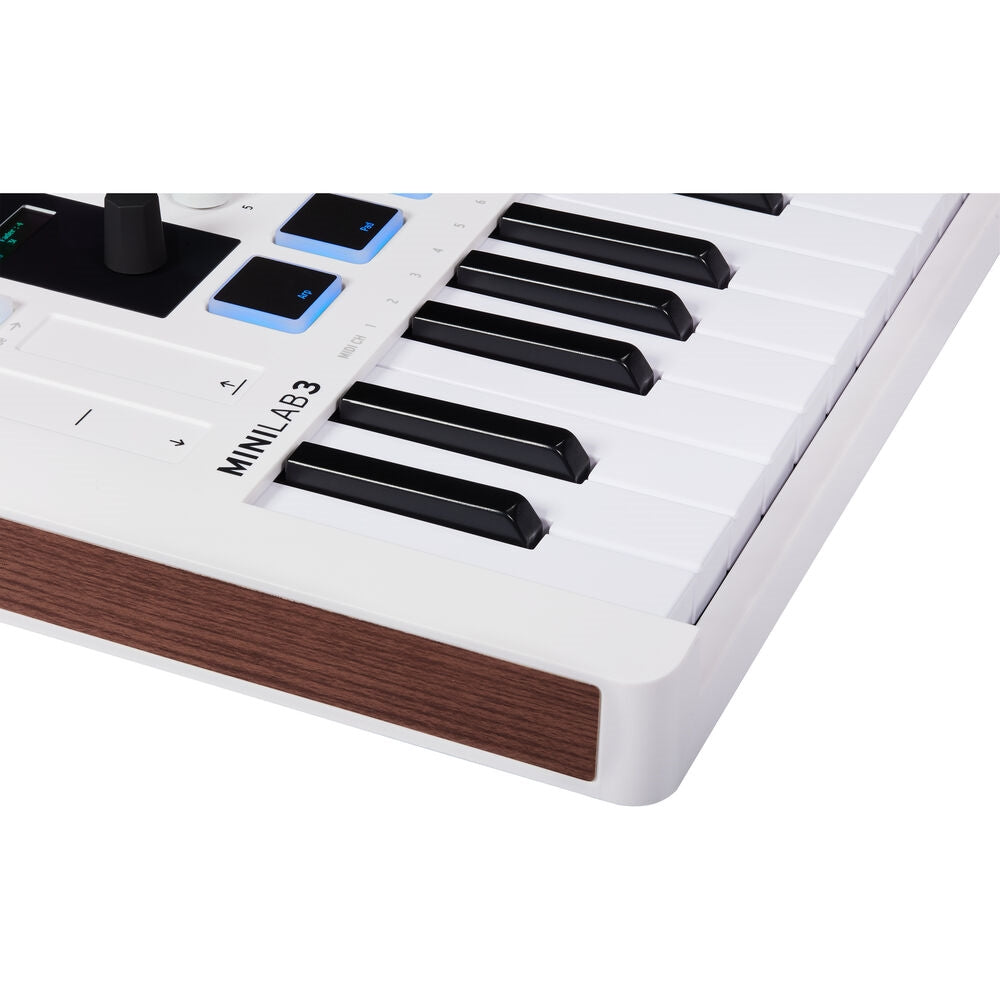 Arturia MiniLab 3 Compact MIDI Keyboard and Pad Controller | White