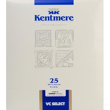 Kentmere Select Variable Contrast Resin Coated Paper | 8 x 10", Glossy, 25 Sheets