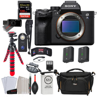 Sony a7S III Mirrorless Camera Bundle with 128GB Memory Card + Camera Strap + Infrared Remote + Flash w/Bracket + Rechargeable Battery +  Tripod + Case + Photo Kit + Hand Strap + Cloth (11 Items)