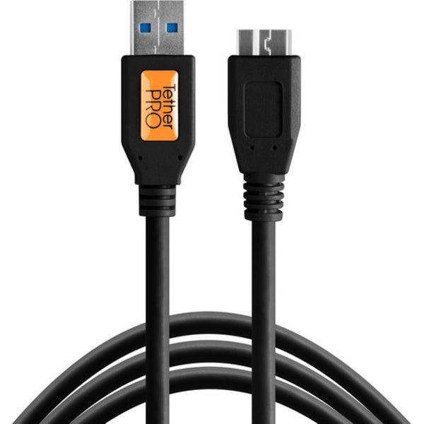 Tether Tools TetherPro USB 3.0 Male Type-A to USB 3.0 Micro-B Cable | 6', Black