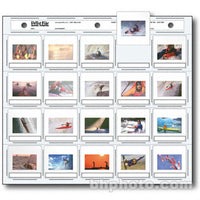Print File 35mm Size Top-Load Archival Storage Pages for Slides | Holds 20 Slides (Hanger Only) - 25 Pack