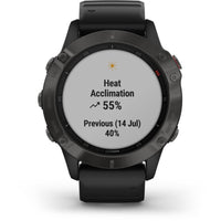 Garmin fenix 6 Multisport GPS Smartwatch | 47mm, Sapphire, Carbon Gray DLC / Black Band