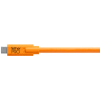 Tether Tools TetherPro USB Type-C Male to 8-Pin Mini-USB 2.0 Type-B Male Cable | 15', Orange