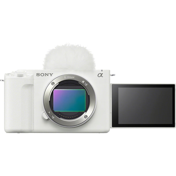Sony ZV-E1 Mirrorless Camera Body (White) Bundle with 64GB Memory Card + Photo Starter Kit (11 Pieces) + Camera Case + Cleaning Cloth (6 Items)