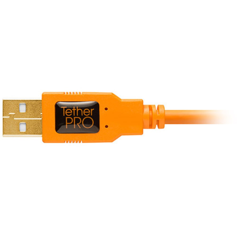 Tether Tools TetherPro USB 2.0 Type-A to 5-Pin Mini-USB Cable | Orange, 1'