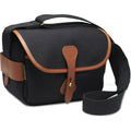 Billingham S2 Shoulder Bag | Black with Tan Leather Trim