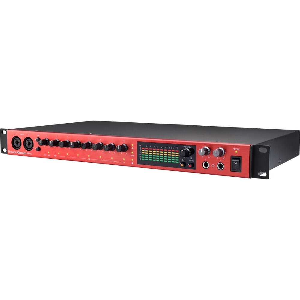 Focusrite Clarett+ 8Pre Rackmount 18x20 USB Type-C Audio/MIDI Interface