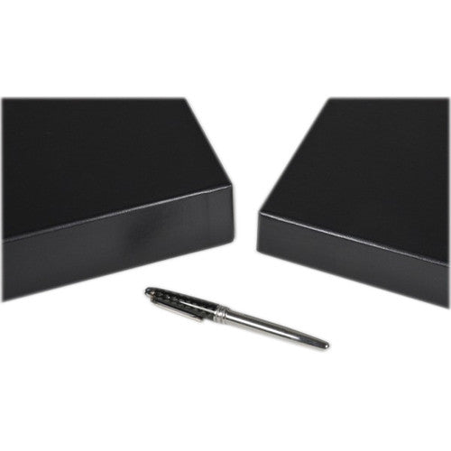 Archival Methods Onyx Portfolio Box | 5 x 7 x 1.4", Black Buckram with White Interior