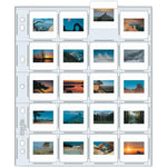 Print File 35mm Size Top-Load Archival Storage Pages for Slides | Holds 20 Slides (Hanger or Binder) - 25 Pack
