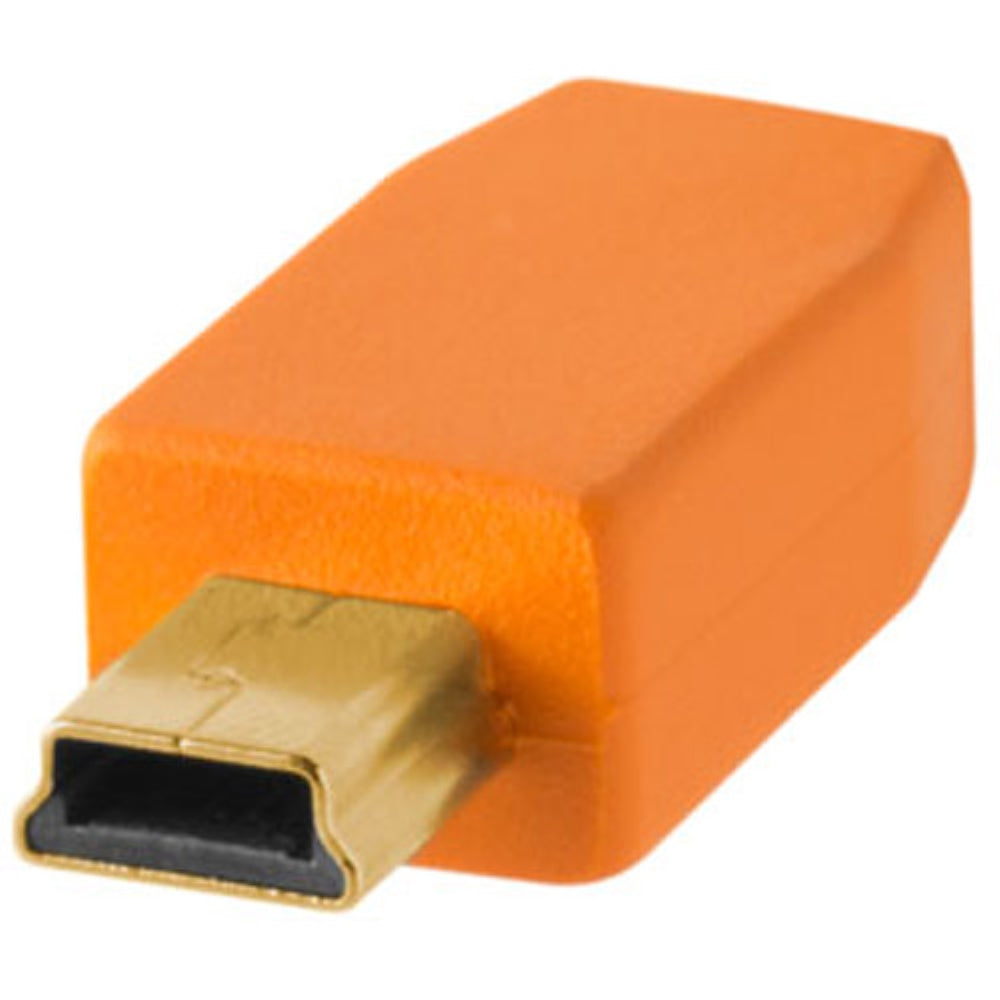 Tether Tools TetherPro USB 2.0 Type-A to 5-Pin Mini-USB Cable | Orange, 1'