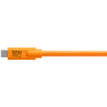 Tether Tools TetherPro USB Type-C Male to Micro-USB 3.0 Type B Male Cable | 15', Orange, Right-Angle