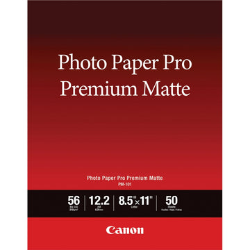 Canon PM-101 Photo Paper Pro Premium Matte | 8.5 x 11" - 50 Sheets