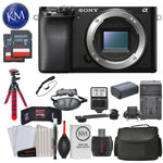Sony Alpha a6100 Mirrorless Digital Camera | Body Only and Striker Deluxe Bundle with 12” Tripod