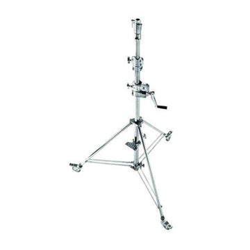 Avenger Wind Up Stand 30 with Low Base and Braked Wheels | Chrome-plated, 9.7'