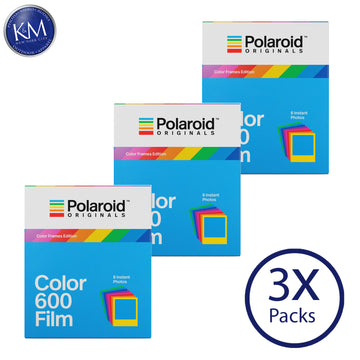 Polaroid Originals Color 600 Instant Fresh Film (Color Frames Edition, 24 Exposures) - 3 Pack