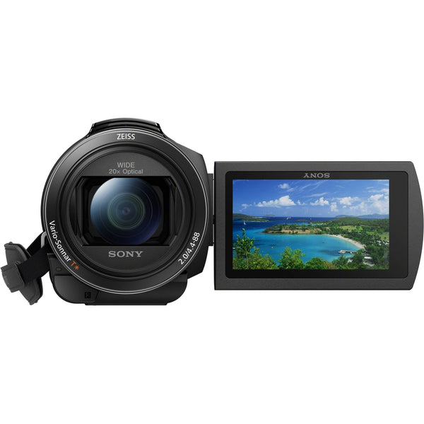Sony FDR-AX43 UHD 4K Handycam Camcorder + LED Light + Mic + Case + Filter Set + Tripod + More!