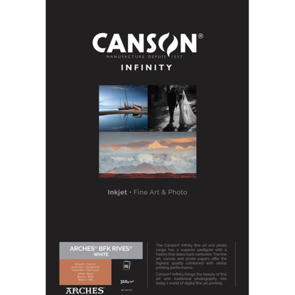 Canson Infinity ARCHES BFK Rives White Photo Paper | 11 x 17", 25 Sheets