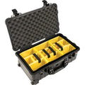 Pelican 1510 Carry On Case with Yellow and Black Divider Set | Black