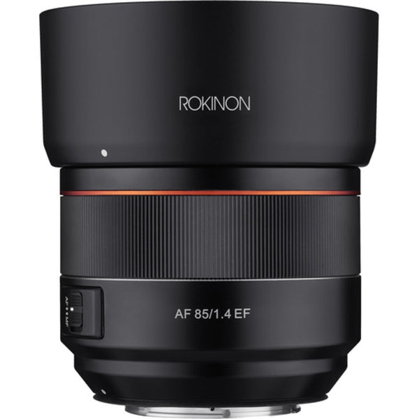 Rokinon AF 85mm f/1.4 EF Lens for Canon EF + 3-Piece Multi-Coated HD Filter Set + Keep Co. Lens Pouch – Large + Striker Deluxe Photo Starter Kit + Microfiber Cleaning Cloth + Digital Camera Case Bundle