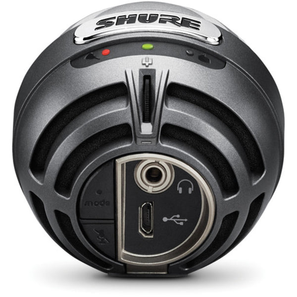 Shure MOTIV MV5 Cardioid USB/Lightning Microphone for Computers and iOS Devices | New Packaging, Gray/Black Foam