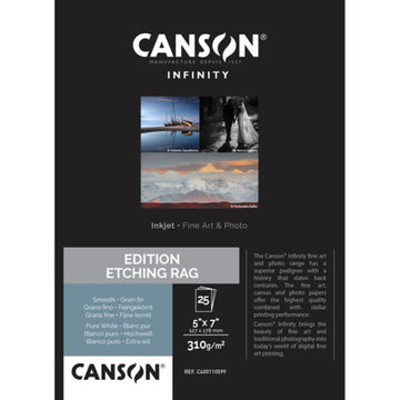 Canson Infinity Edition Etching Rag Paper | 5 x 7", 25 Sheets