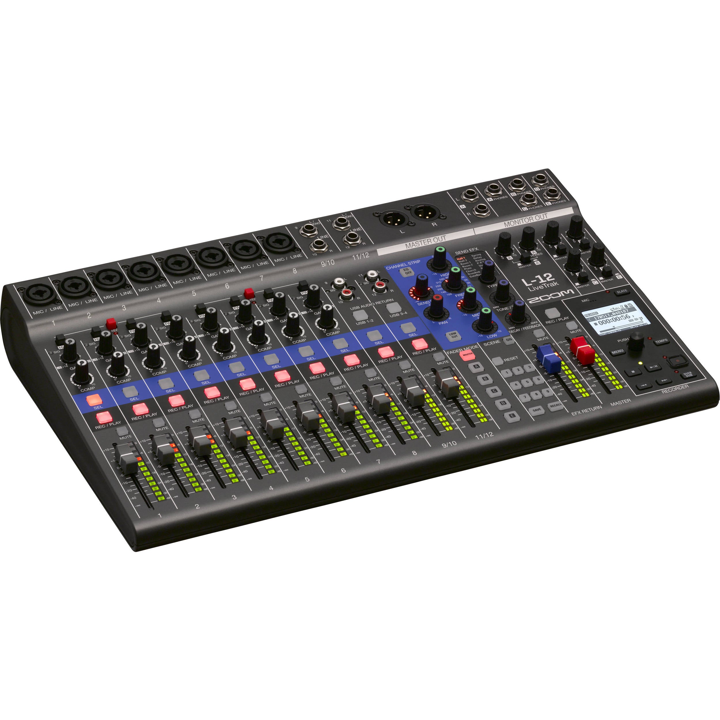 Zoom L-12 LiveTrak 12-Channel Digital Mixer & Multitrack Recorder