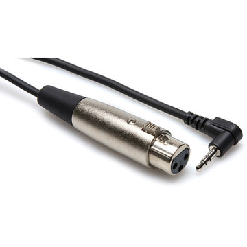 Hosa Technology XLR3F to Right-Angle 3.5mm TRS Mono Microphone Cable |10'