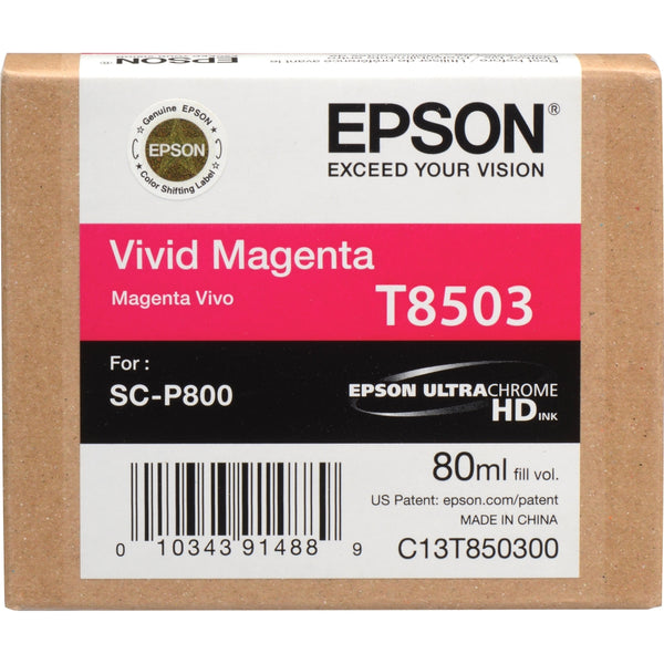 Epson T850300 UltraChrome HD Vivid Magenta Ink Cartridge | 80 ml