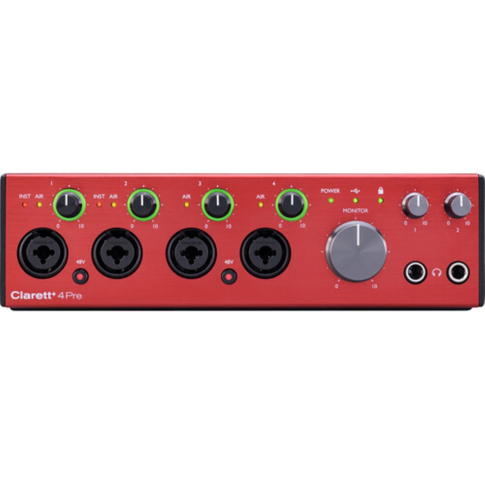 Focusrite Clarett+ 4Pre Desktop 18x8 USB Type-C Audio/MIDI Interface