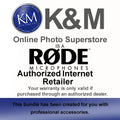 Rode VideoMic NTG Hybrid Analog/USB Camera-Mount Shotgun Microphone + Boom + Headphone Cord Extension