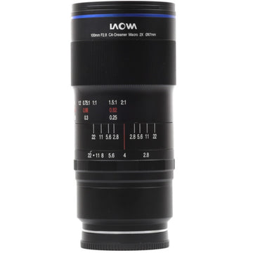 Laowa 100mm f/2.8 2X Ultra Macro APO Lens for Sony E + 3-Piece HD Filter Set + Lens Pouch | Large + Photo Starter Kit + Microfiber Cloth + Digital Camera Case Bundle