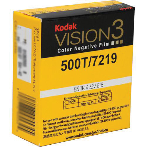 Kodak VISION3 500T Color Negative Film #7219 | 16mm, 100' Roll, Single Perf
