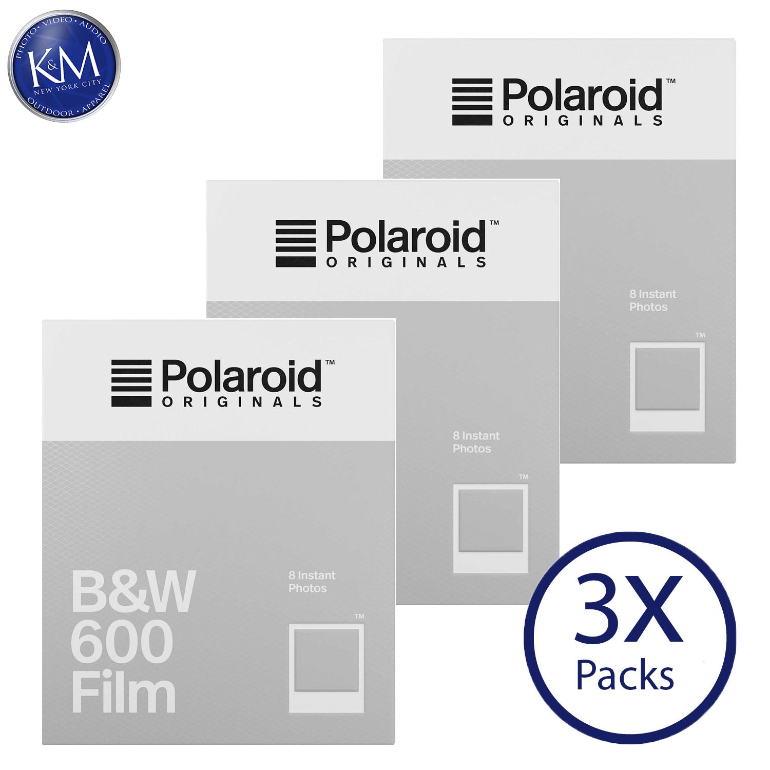 Polaroid Originals Black & White 600 Instant Fresh Film (24 Exposures)
