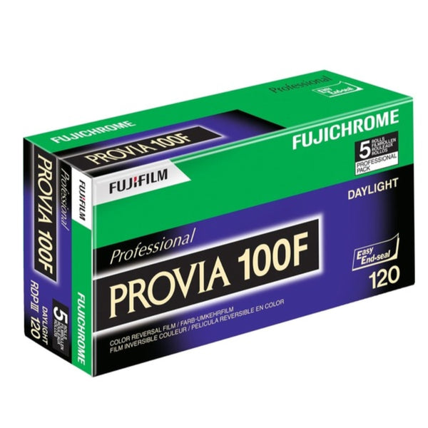 FUJIFILM Fujichrome Provia 100F Professional RDP-III Color Transparency Film | 120 Roll Film, 5 Pack