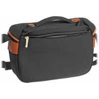 Billingham Hadley Pro Shoulder Bag | Black with Tan Leather Trim