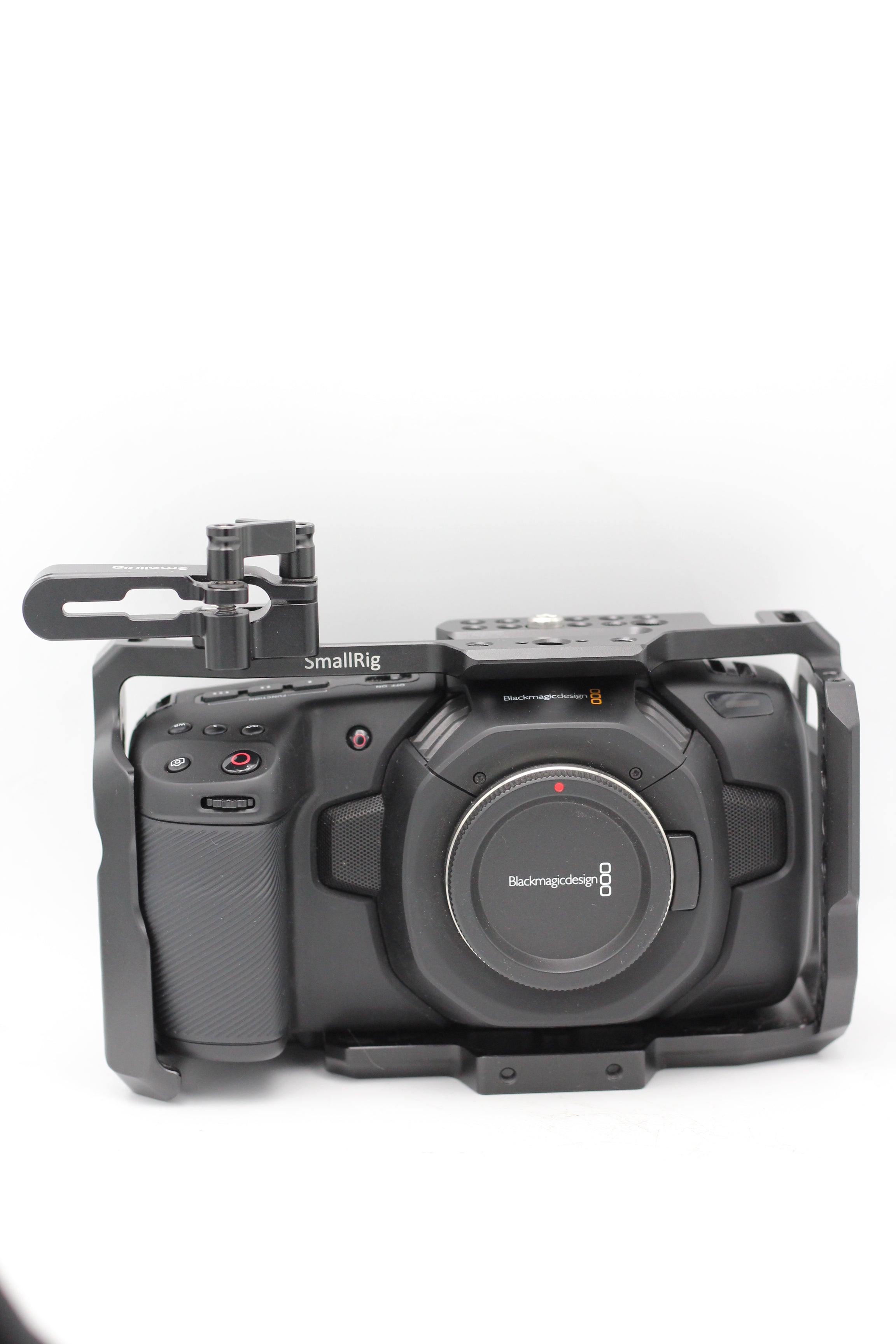 Used Blackmagic Pocket Camera 4K & SmallRig Full Cage with Samsung T5 SSD Mount for Blackmagic - Used Very Good