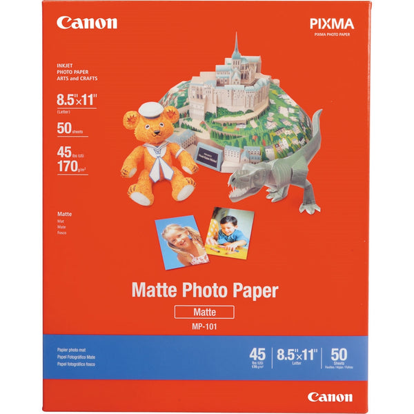 Canon Photo Paper (Matte) for Inkjet | 8.5x11" (Letter),  50 Sheets